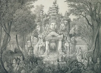 Un portal en Angkor Thom, 1873